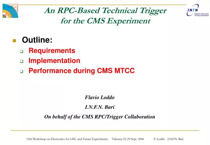 an rpc based technical trigger for the cms experiment