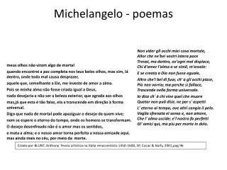 michelangelo poemas