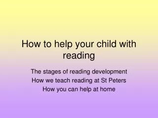 How to help your child with reading