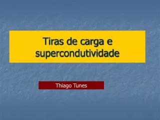 Tiras de carga e supercondutividade