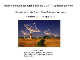 Radio continuum research using the GMRT: A compact overview