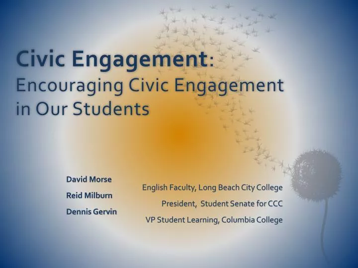 civic engagement encouraging civic engagement in our students