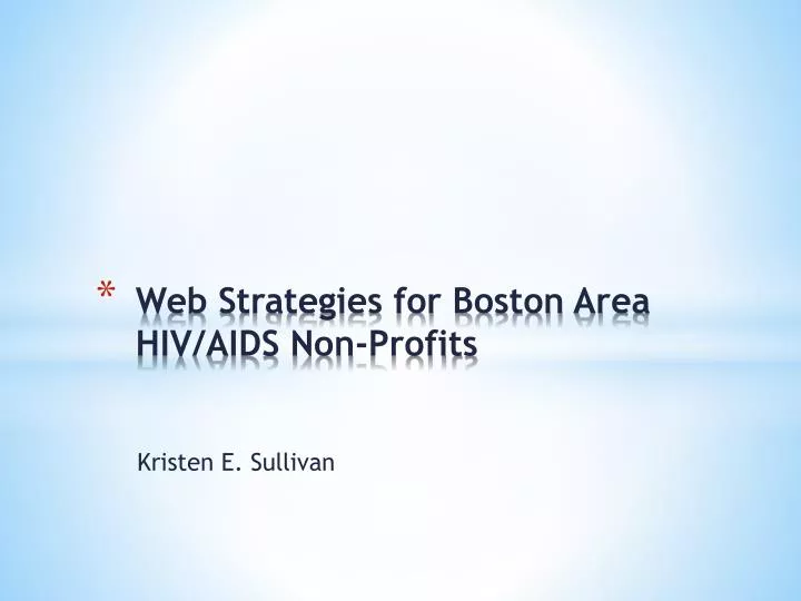 web strategies for boston area hiv aids non profits