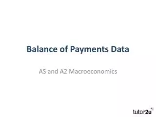Balance of Payments Data