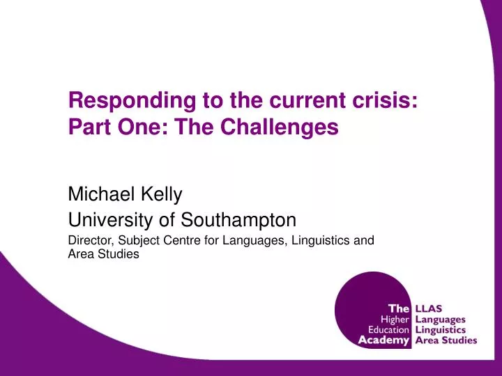 responding to the current crisis part one the challenges