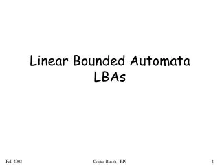 linear bounded automata lbas