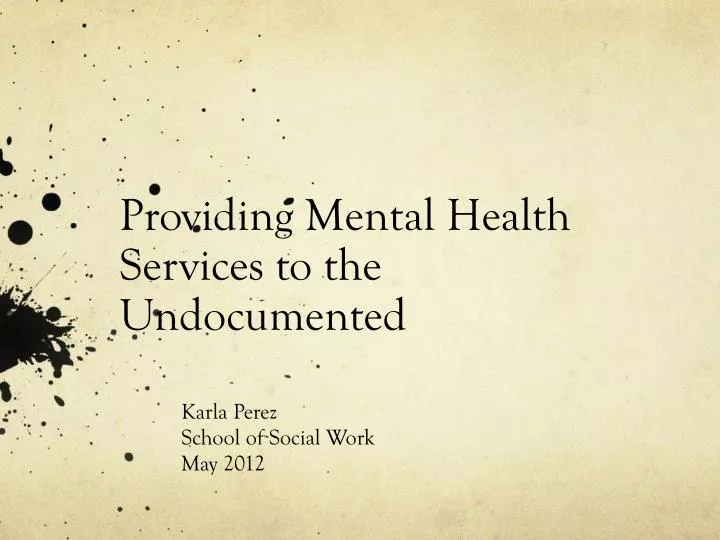 providing mental health services to the undocumented