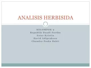 analisis herbisida