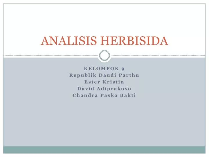 analisis herbisida