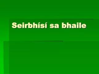 seirbh s sa bhaile