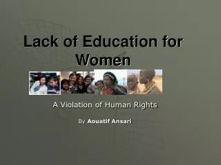 Lack of Education for Women