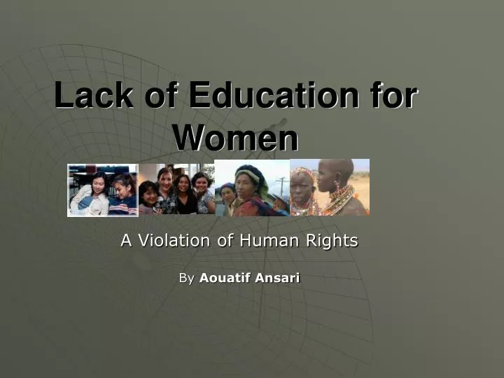 lack of education for women