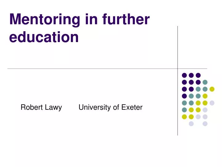 mentoring in further education