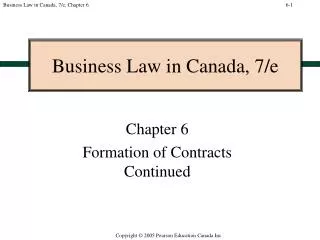 Business Law in Canada, 7/e
