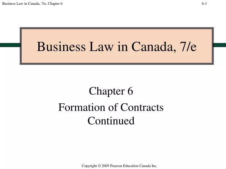 business law in canada 7 e