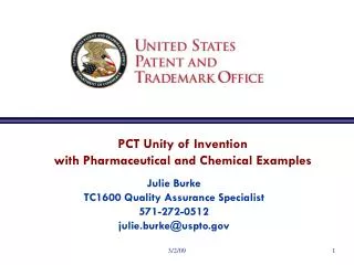 PCT Unity of Invention with Pharmaceutical and Chemical Examples