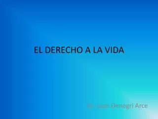 el derecho a la vida