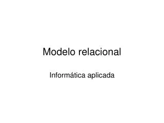 modelo relacional