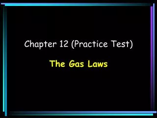 Chapter 12 (Practice Test)