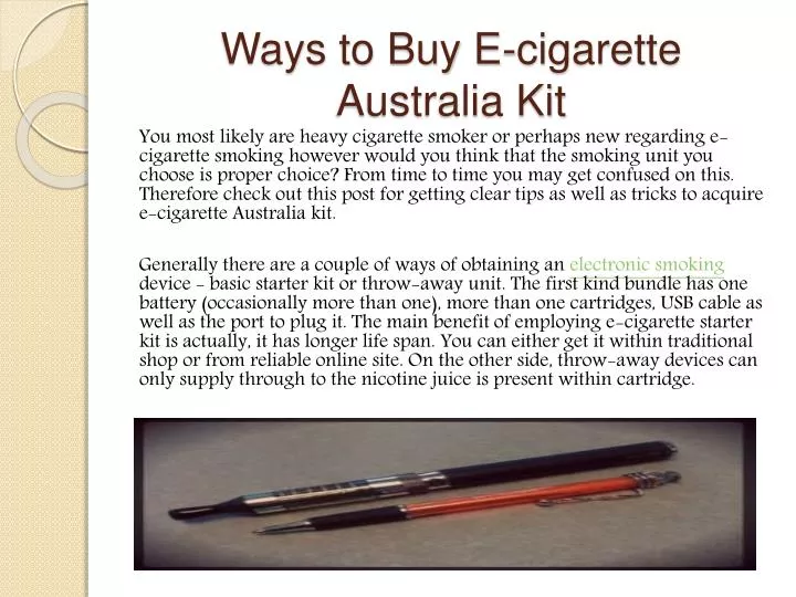 ways to buy e cigarette australia kit
