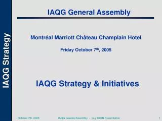IAQG General Assembly