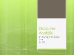 Discourse Analysis - slide 1