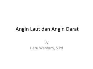 Angin Laut dan Angin Darat