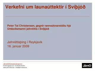 verkefni um launa ttektir sv j