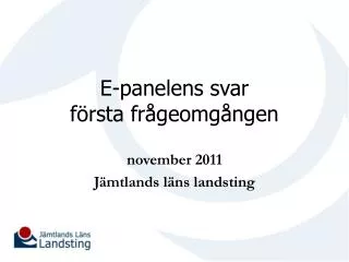 e panelens svar f rsta fr geomg ngen