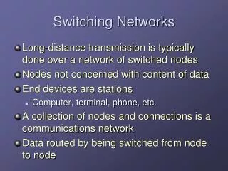 Switching Networks