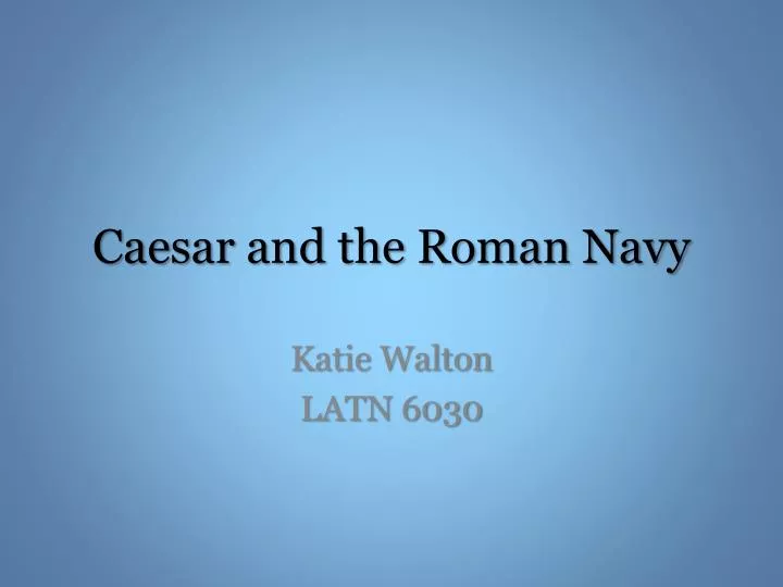 caesar and the roman navy