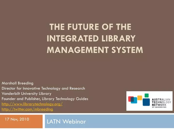 the future of the integrated library management system