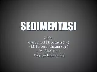 sedimentasi