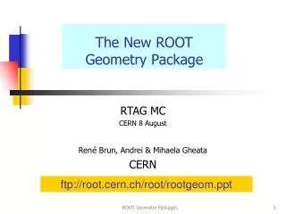 The New ROOT Geometry Package