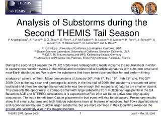 Analysis of Substorms during the Second THEMIS Tail Season