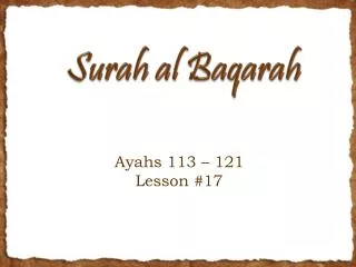 Surah al Baqarah