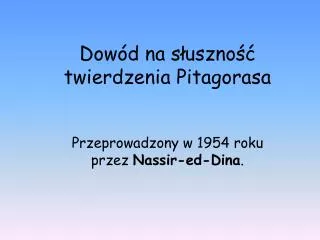 dow d na s uszno twierdzenia pitagorasa
