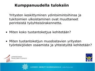 kumppanuudella tuloksiin
