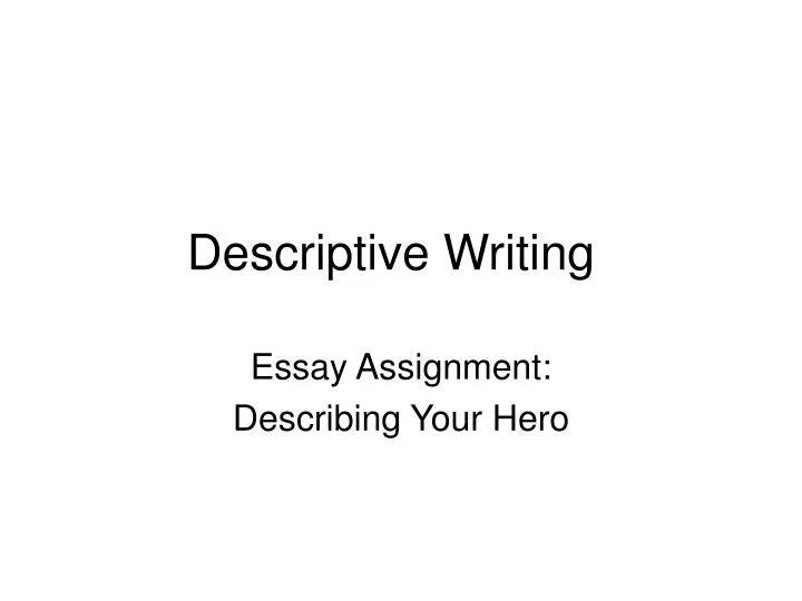 descriptive writing