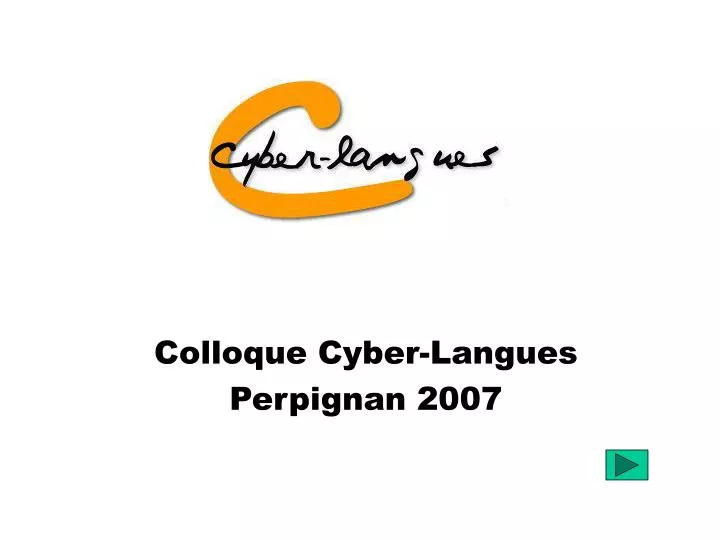 colloque cyber langues perpignan 2007
