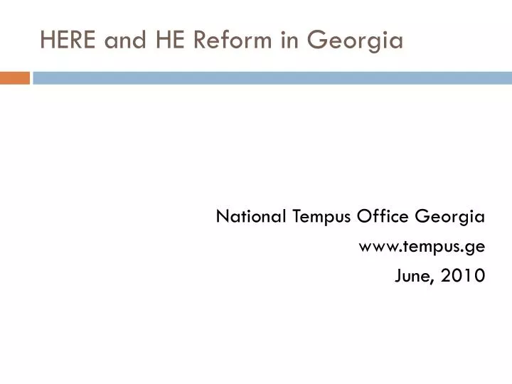 here and he reform in georgia