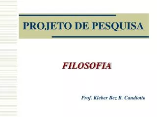 projeto de pesquisa