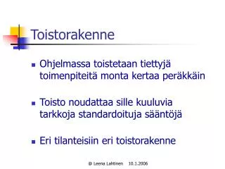 toistorakenne