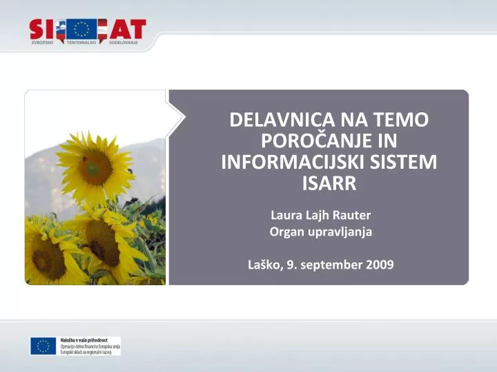 delavnica na temo poro anje in informacijski sistem isarr