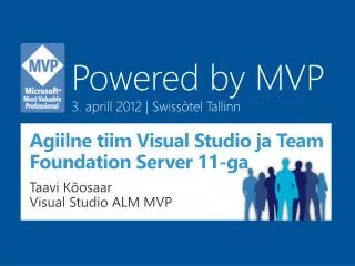 agiilne tiim visual studio ja team foundation server 11 ga