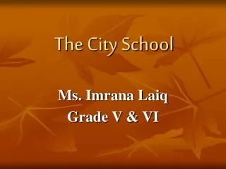 the city school