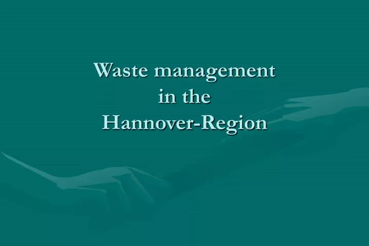 waste management in the hannover region