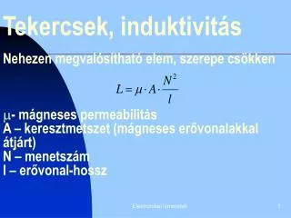 tekercsek induktivit s