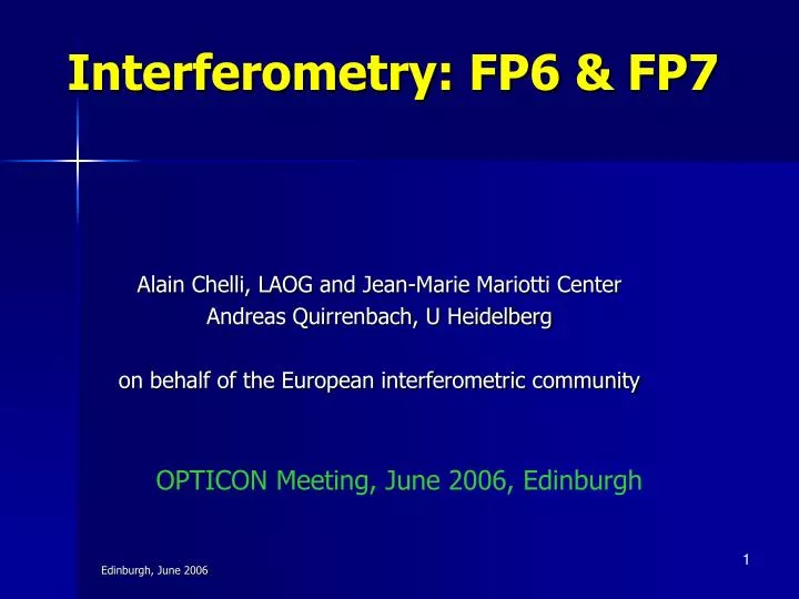 interferometry fp6 fp7