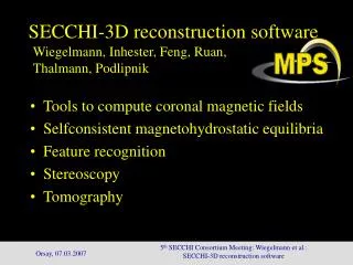 SECCHI-3D reconstruction software